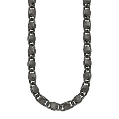 Chisel Stainless Steel Antiqued and Brushed 8.50mm 24 inch Necklace