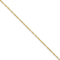 Chisel Stainless Steel Polished Yellow IP-platead Enlongated Open Link Paperclip 20 inch Chain Necklace