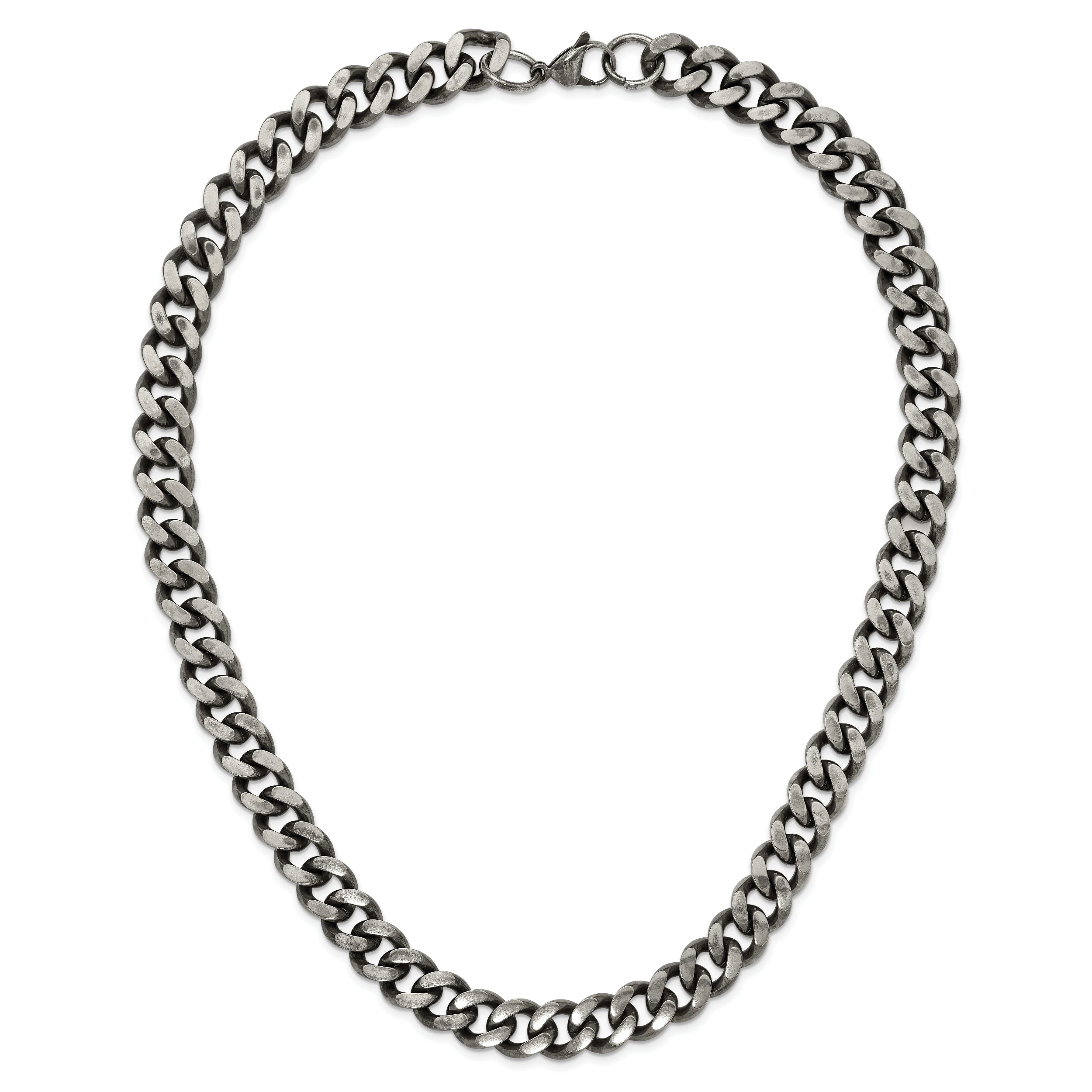 Chisel Stainless Steel Oxidized 13.75mm 24 inch Curb Chain