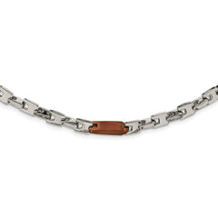 Chisel Stainless Steel Polished Brown IP-plated 24 inch Necklace