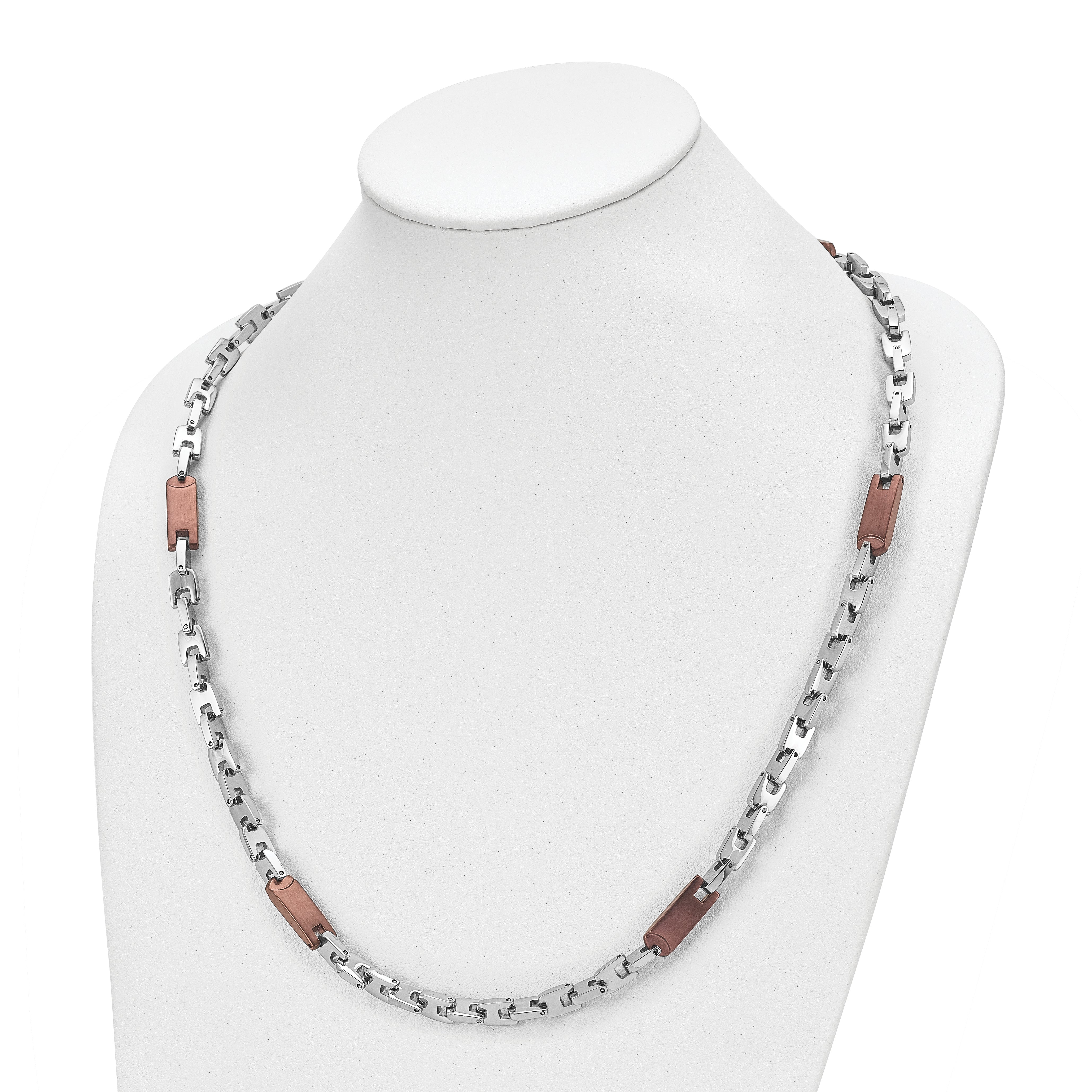 Chisel Stainless Steel Polished Brown IP-plated 24 inch Necklace