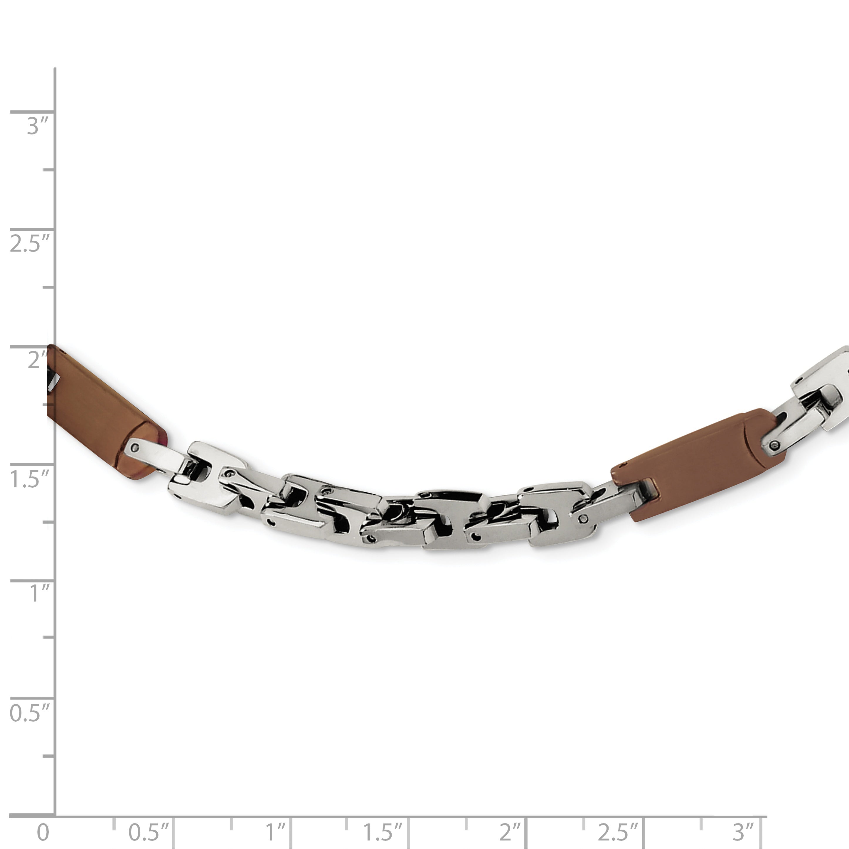 Chisel Stainless Steel Polished Brown IP-plated 24 inch Necklace