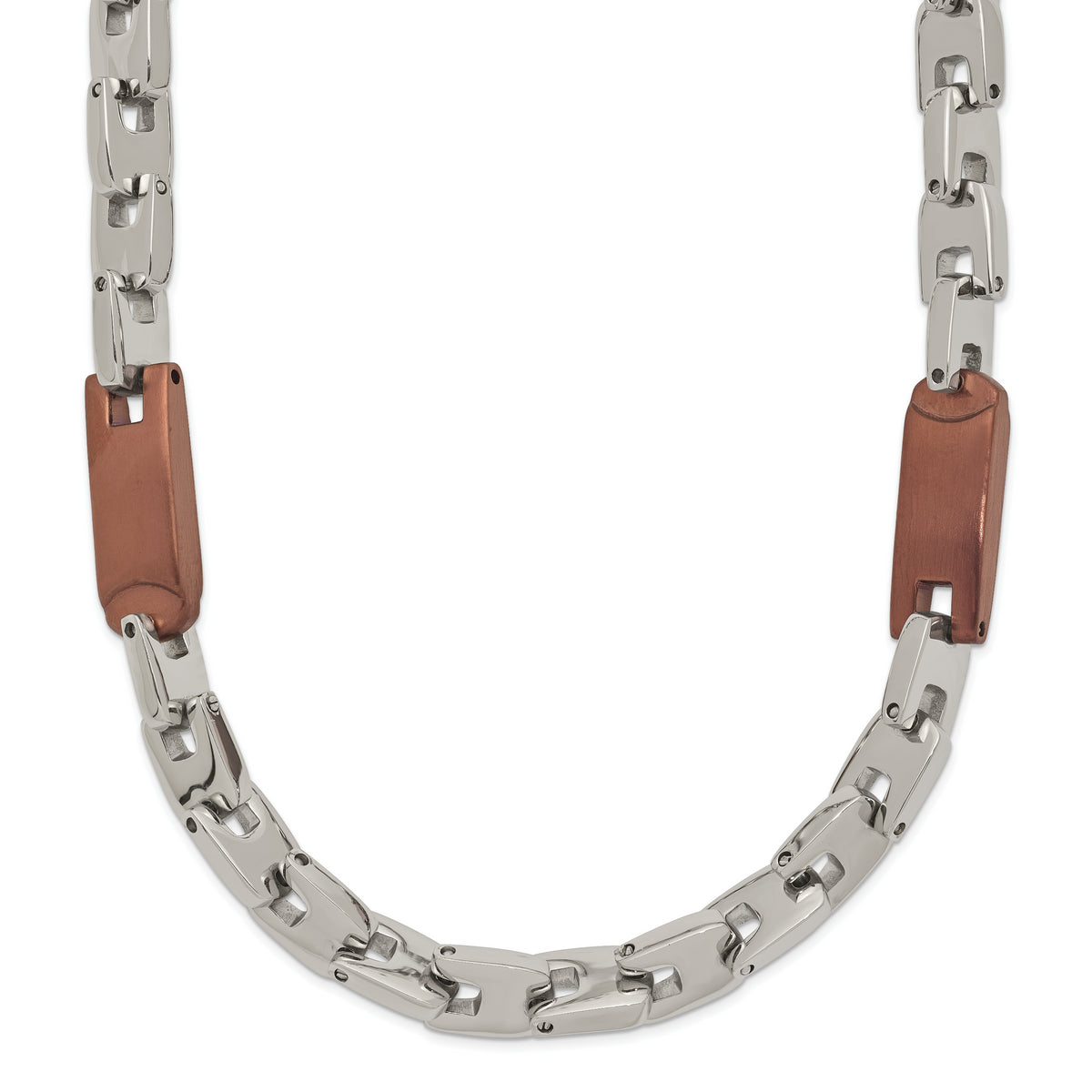 Chisel Stainless Steel Polished Brown IP-plated 24 inch Necklace