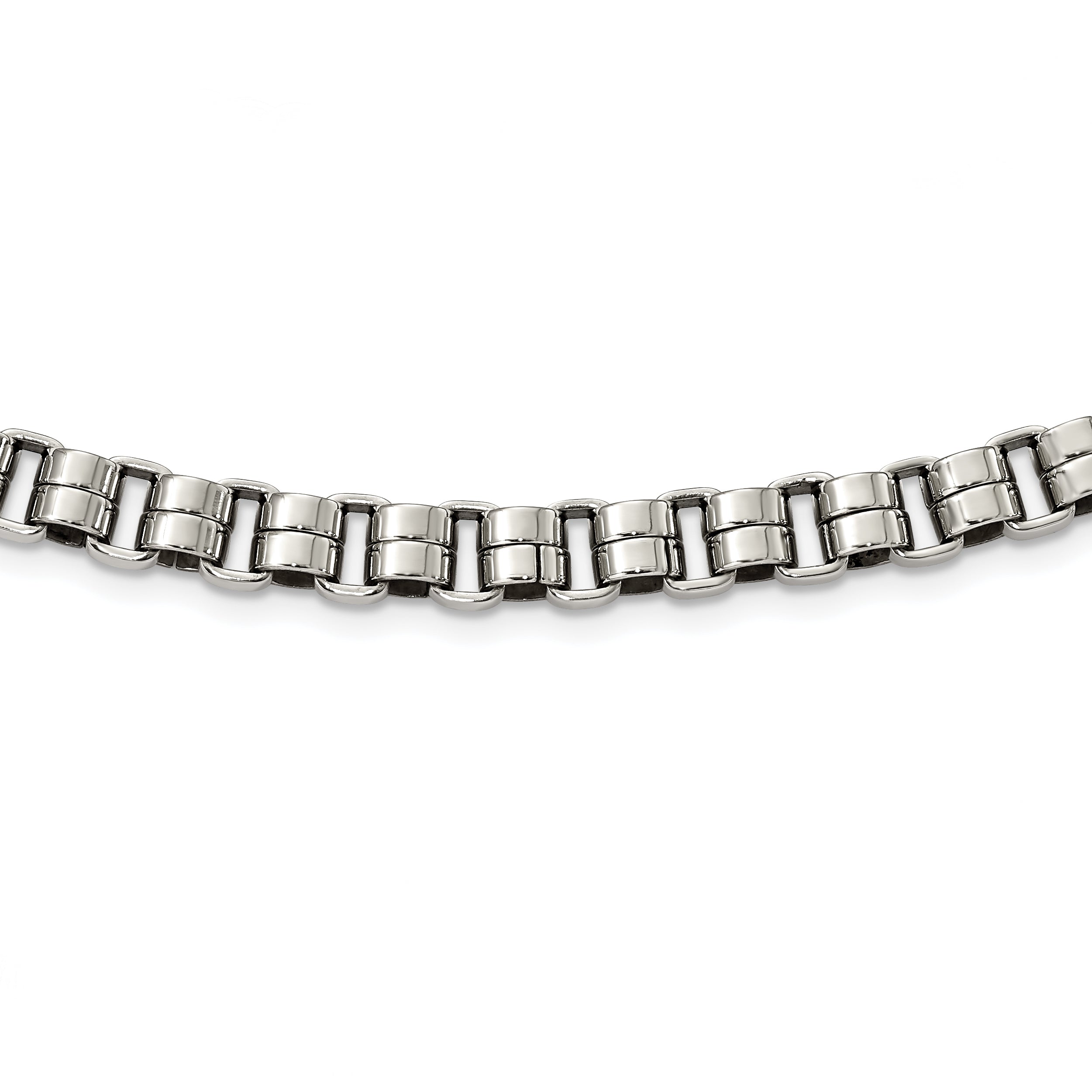 Chisel Stainless Steel Polished 24 inch Circular Link Necklace