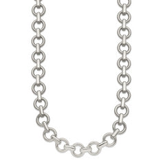 Chisel Stainless Steel Polished 20 inch Circle Link Necklace