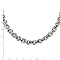 Chisel Stainless Steel Polished 20 inch Circle Link Necklace