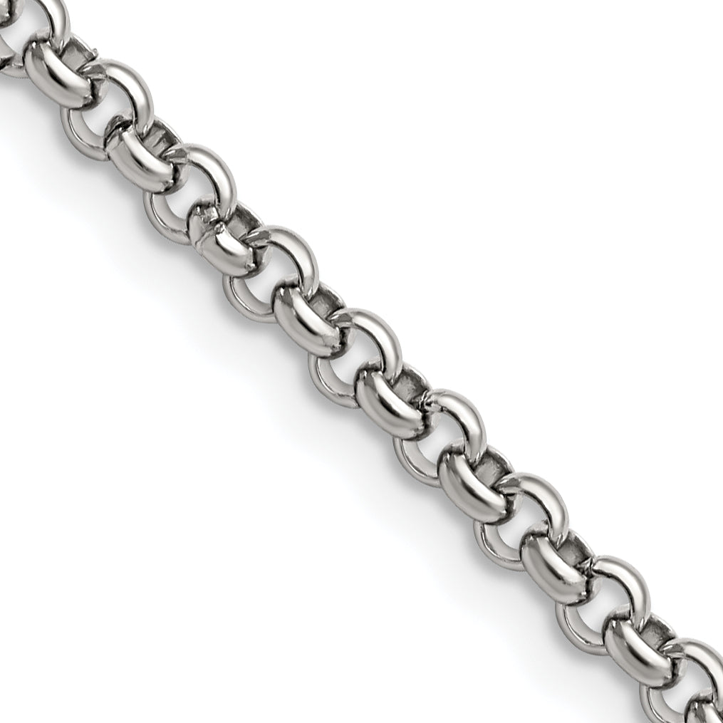 Chisel Stainless Steel Polished 3.9mm 30 inch Rolo Chain