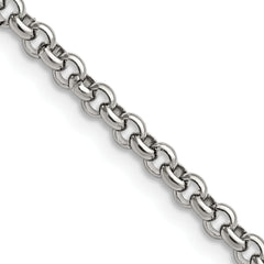 Chisel Stainless Steel Polished 3.9mm 30 inch Rolo Chain