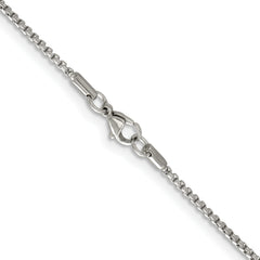 Chisel Stainless Steel Polished 2.2mm 16 inch Rounded Box Chain