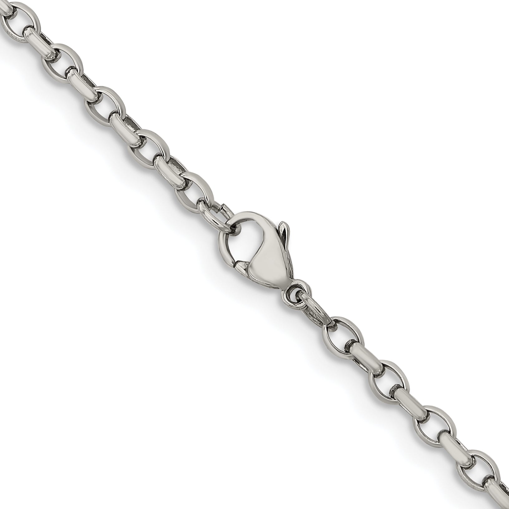 Chisel Stainless Steel Polished 3.2mm 18 inch Cable Chain