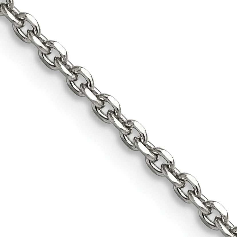 Chisel Stainless Steel Polished 2.7mm 24 inch Cable Chain