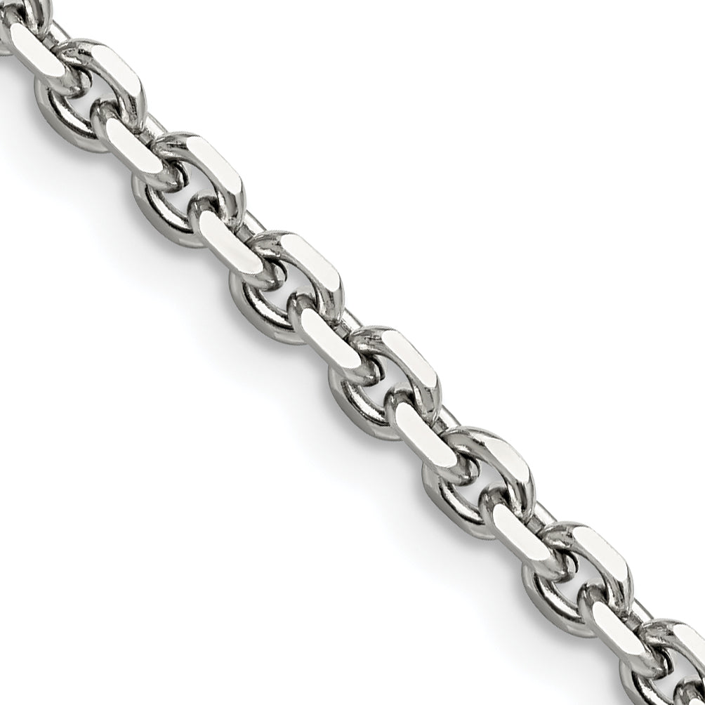 Chisel Stainless Steel Polished 4.3mm 30 inch Cable Chain