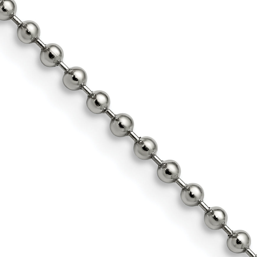 Chisel Stainless Steel Polished 2.4mm 30 inch Ball Chain