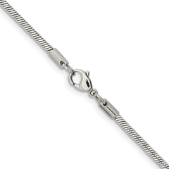 Chisel Stainless Steel Polished 2.4mm 20 inch Snake Chain