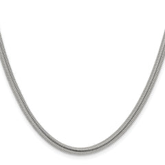 Chisel Stainless Steel Polished 4.2mm 20 inch Flat Snake Chain