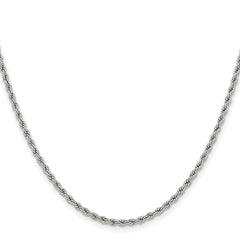 Chisel Stainless Steel Polished 2.4mm 16 inch Rope Chain