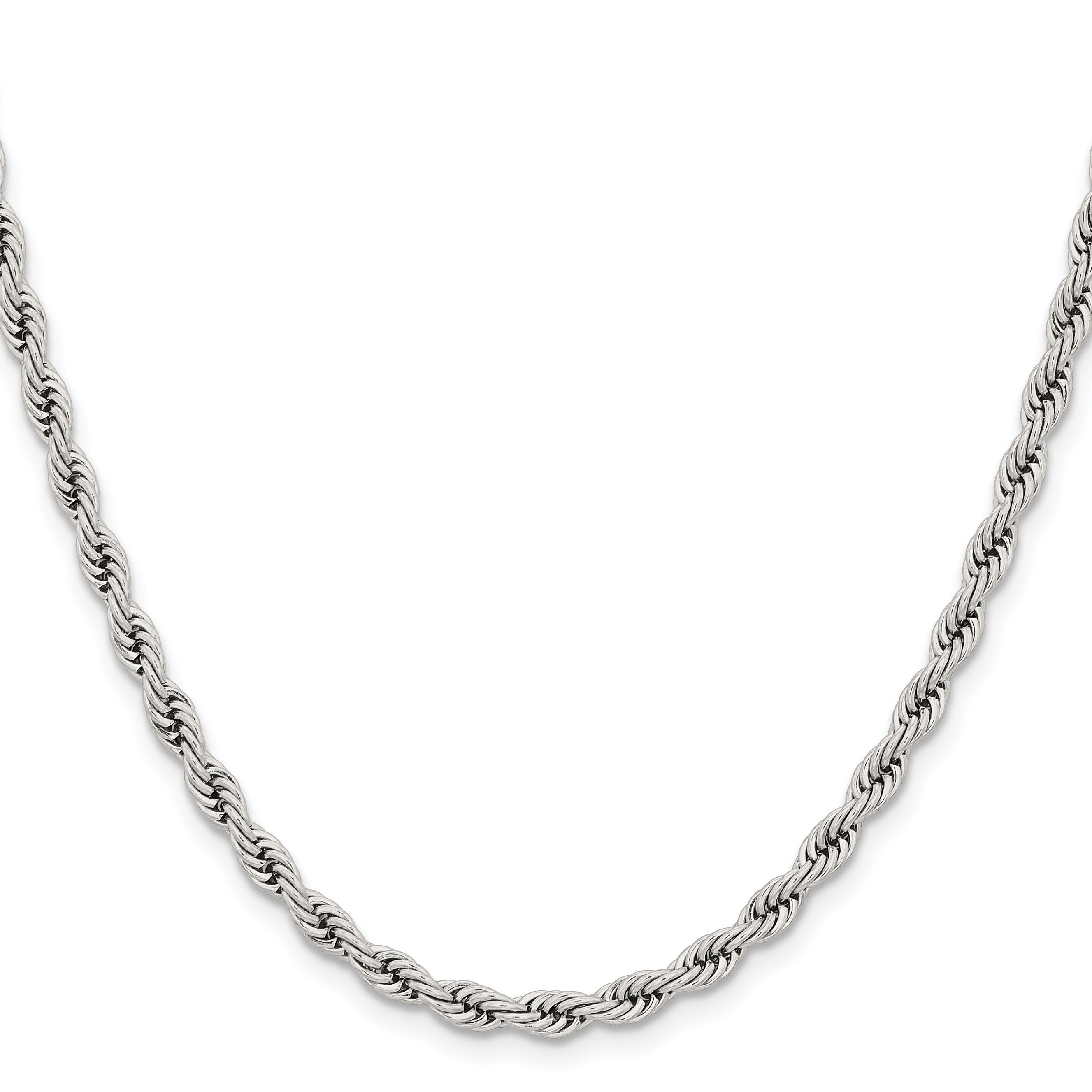 Chisel Stainless Steel Polished 4mm 18 inch Rope Chain