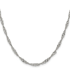 Chisel Stainless Steel Polished 3mm 18 inch Singapore Chain