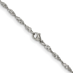 Chisel Stainless Steel Polished 3mm 18 inch Singapore Chain