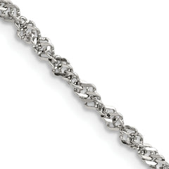 Chisel Stainless Steel Polished 3mm 24 inch Singapore Chain