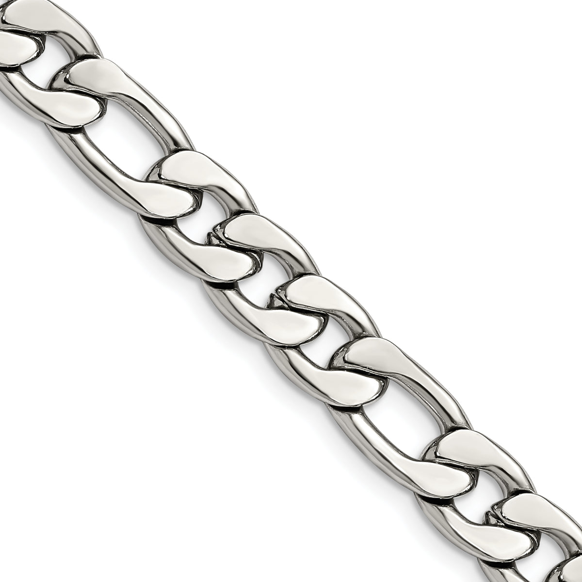 Chisel Stainless Steel Polished 8.75mm 24 inch Figaro Chain