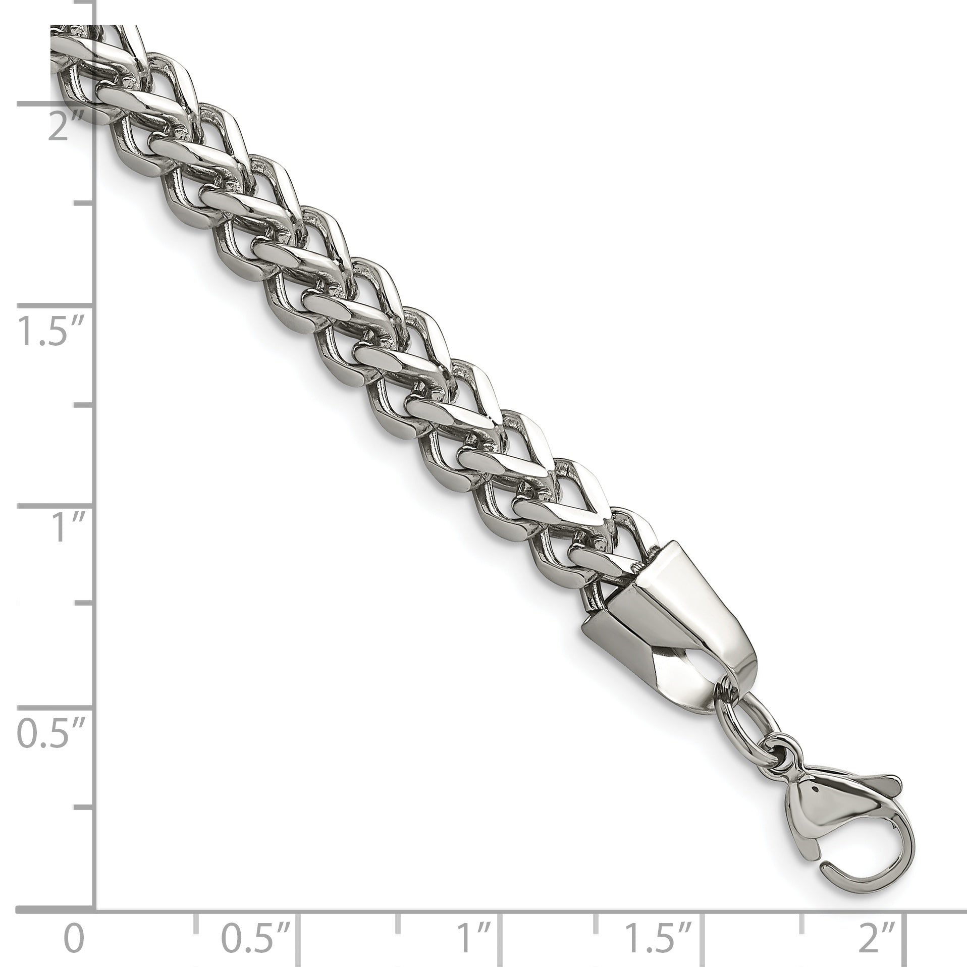 Chisel Stainless Steel Polished 5.5mm 8.5 inch Franco Chain