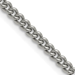 Chisel Stainless Steel Polished 4mm 30 inch Round Curb Chain