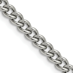 Chisel Stainless Steel Polished 5.3mm 30 inch Round Curb Chain