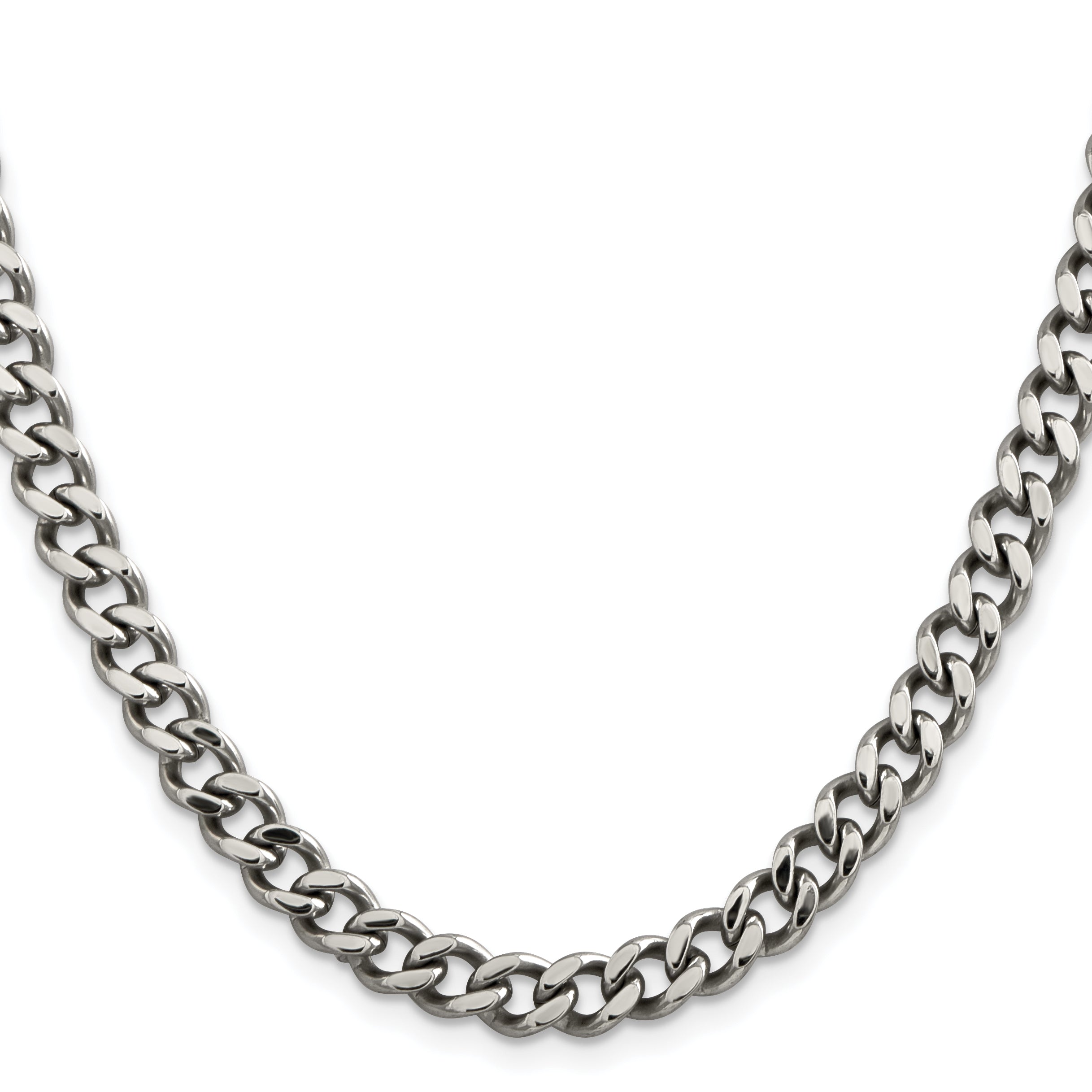 Chisel Stainless Steel Polished 6.75mm 20 inch Curb Chain