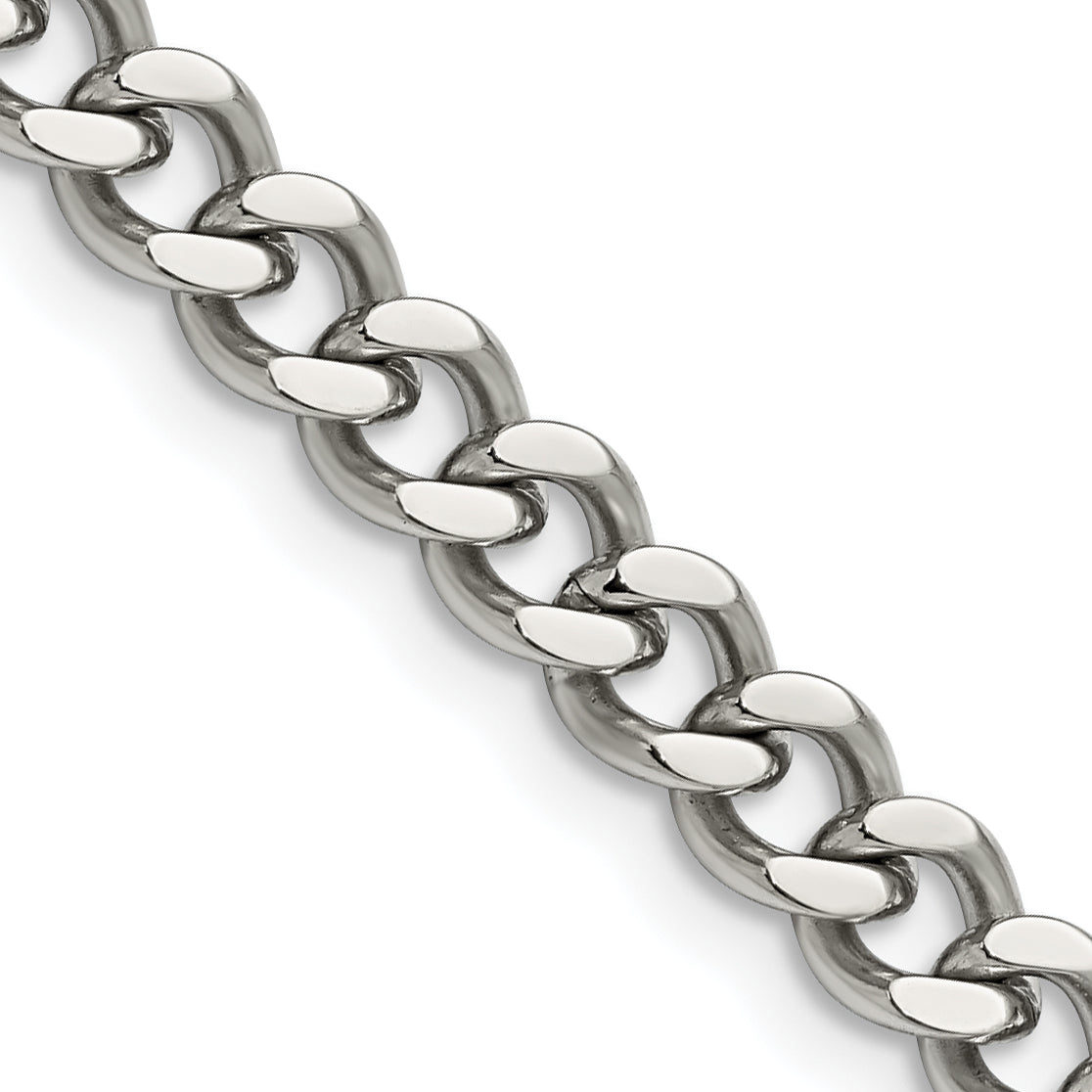 Chisel Stainless Steel Polished 6.75mm 24 inch Curb Chain