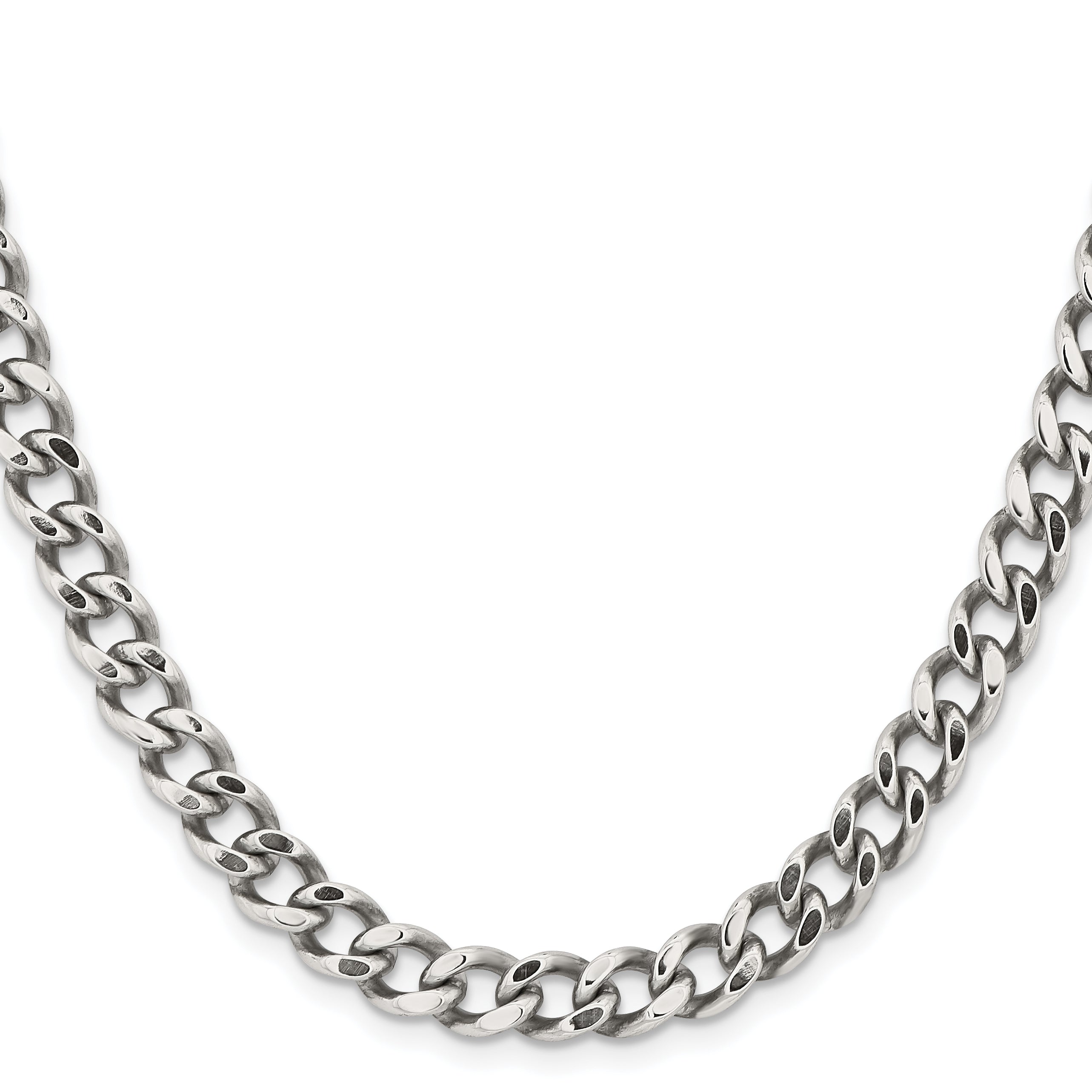 Chisel Stainless Steel Polished 7.5mm 20 inch Curb Chain