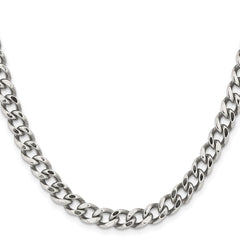 Chisel Stainless Steel Polished 7.5mm 20 inch Curb Chain