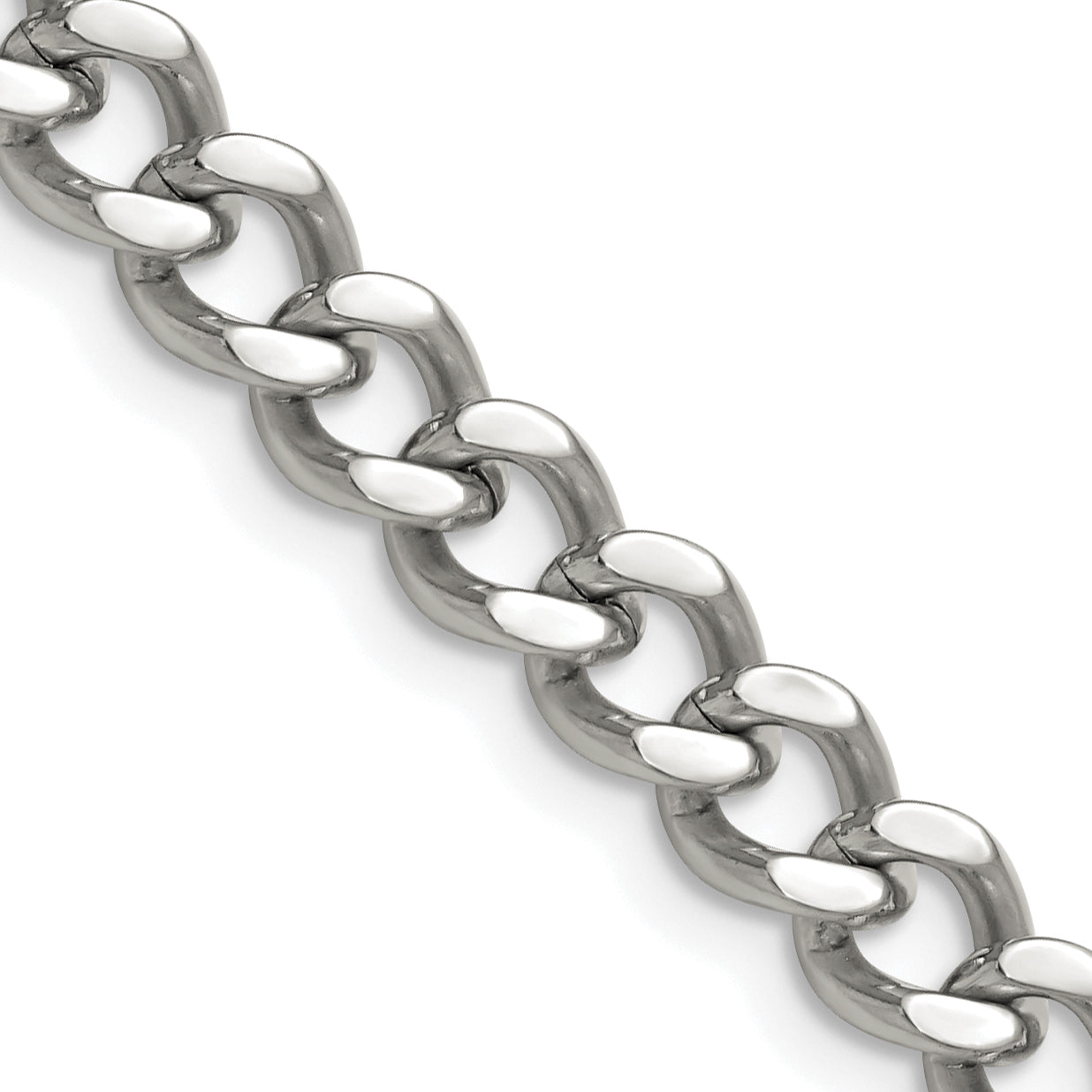 Chisel Stainless Steel Polished 7.5mm 24 inch Curb Chain