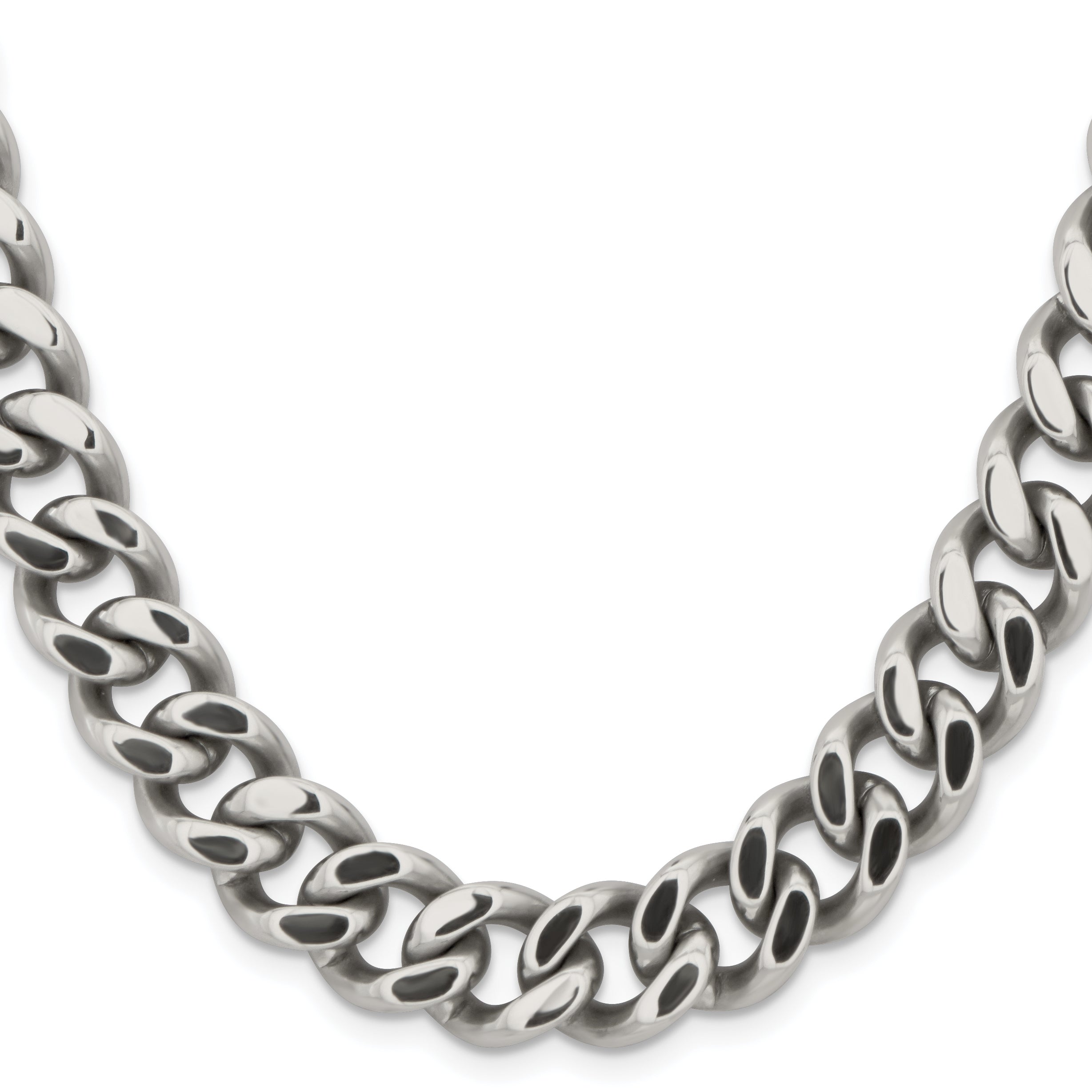 Chisel Stainless Steel Polished 13.75mm 22.5 inch Curb Chain