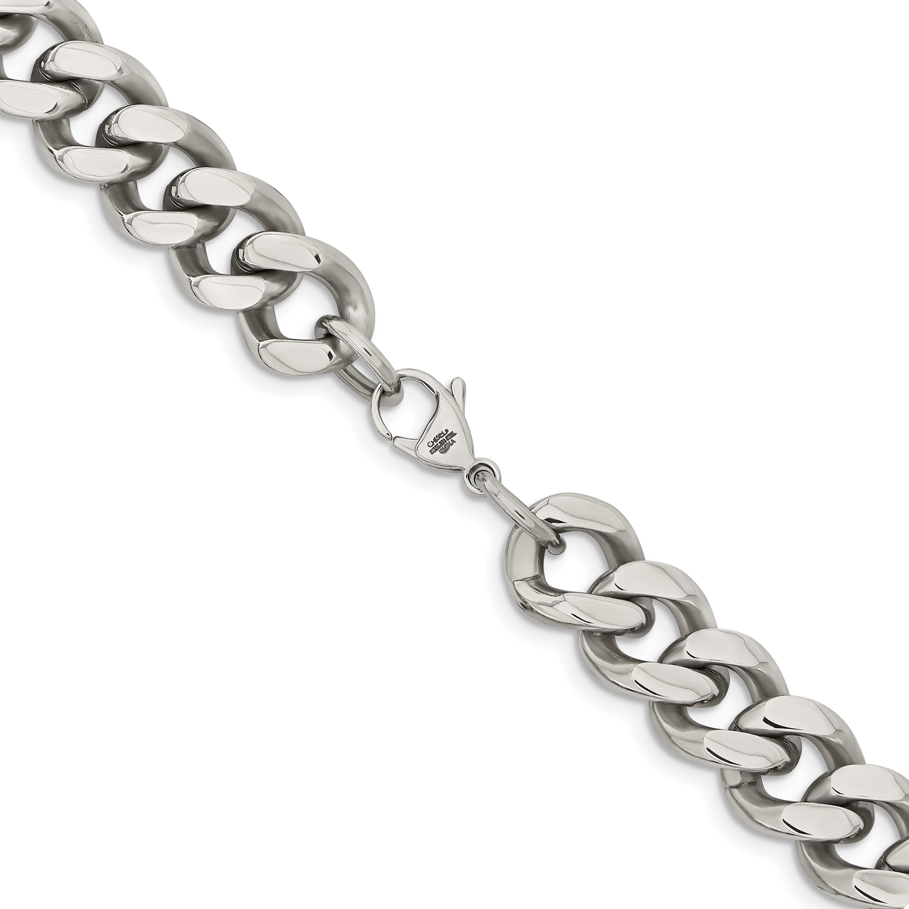 Chisel Stainless Steel Polished 13.75mm 22.5 inch Curb Chain