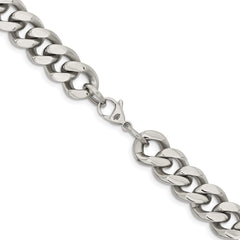 Chisel Stainless Steel Polished 13.75mm 22.5 inch Curb Chain