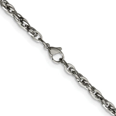 Chisel Stainless Steel Polished 4.2mm 18 inch Fancy Twisted Link Chain