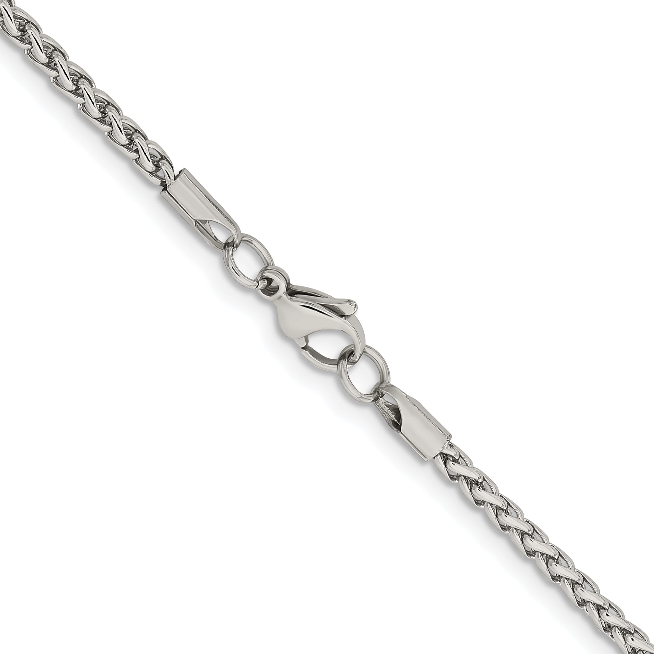 Chisel Stainless Steel Polished 3mm 20 inch Wheat Chain