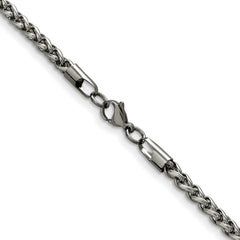 Chisel Stainless Steel Polished 5mm 20 inch Wheat Chain