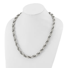 Chisel Stainless Steel Polished 24 inch Oval Link Necklace