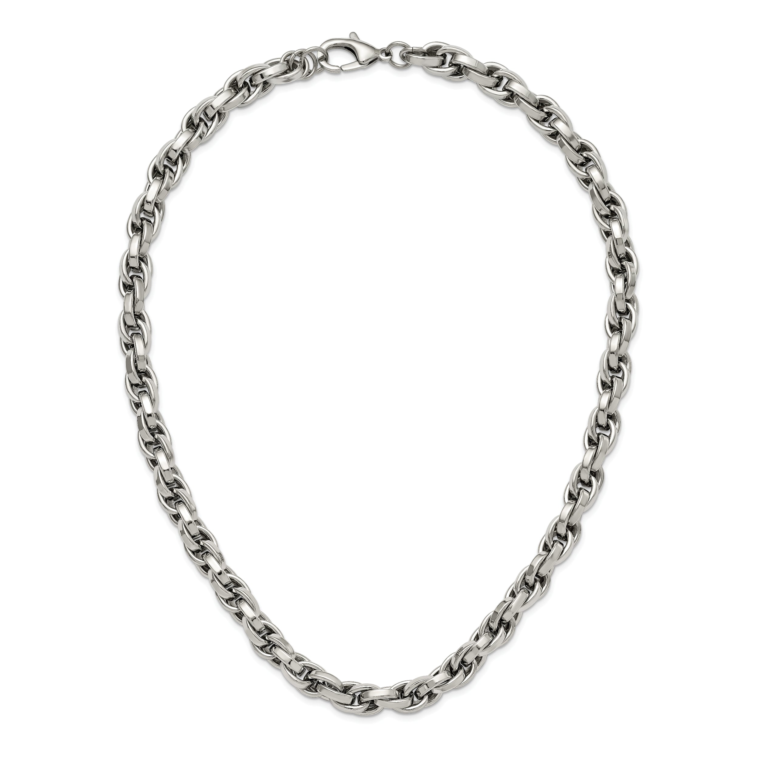 Chisel Stainless Steel Polished 24 inch Oval Link Necklace