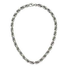 Chisel Stainless Steel Polished 24 inch Oval Link Necklace