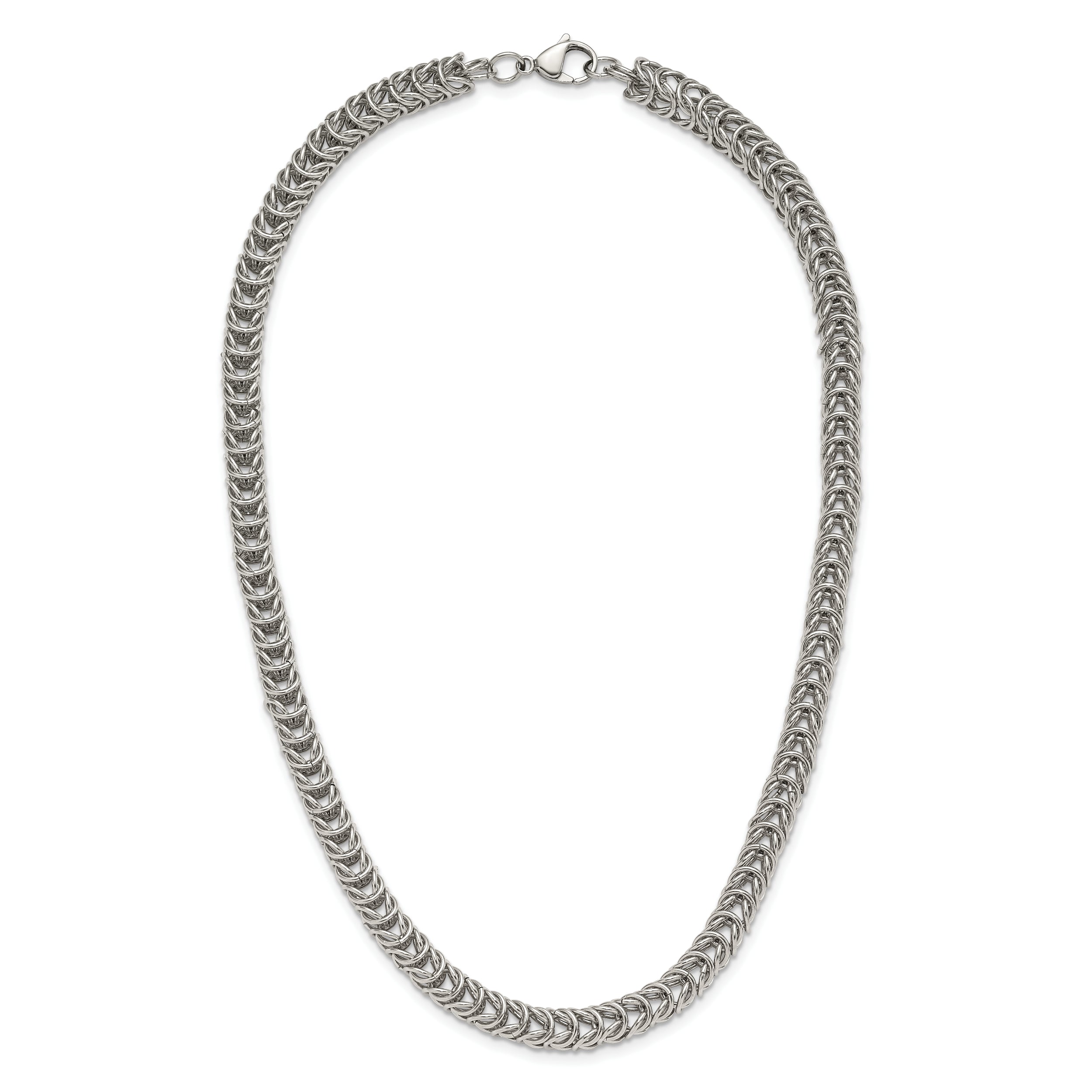 Chisel Stainless Steel Polished 18 inch Fancy Link Necklace