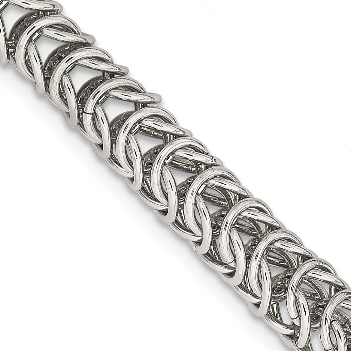 Chisel Stainless Steel Polished 18 inch Fancy Link Necklace