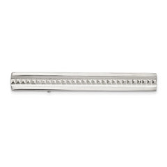 Chisel Stainless Steel Polished Studded Tie Bar