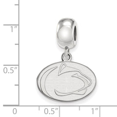 Sterling Silver Rhodium-plated LogoArt Penn State University Lion Small Dangle Bead