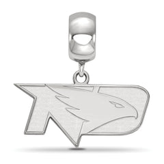 Sterling Silver Rhodium-plated LogoArt University of North Dakota Small Dangle Bead Charm