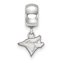 Sterling Silver Rhodium-plated MLB LogoArt Toronto Blue Jays Bird Extra Small Dangle Bead