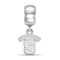 Sterling Silver Rhodium-plated LogoArt Syracuse University Extra Small Dangle Bead Charm