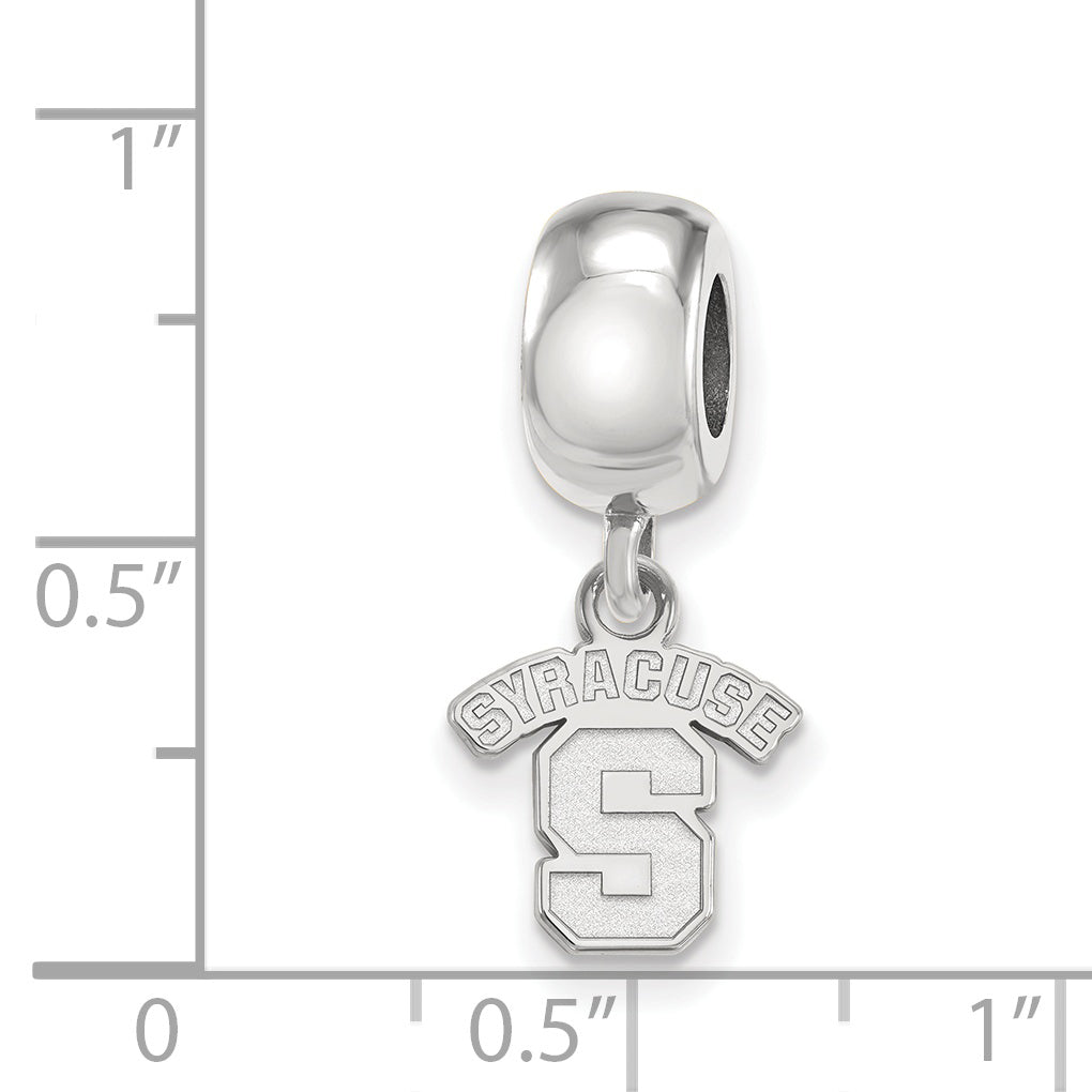 Sterling Silver Rhodium-plated LogoArt Syracuse University Extra Small Dangle Bead Charm